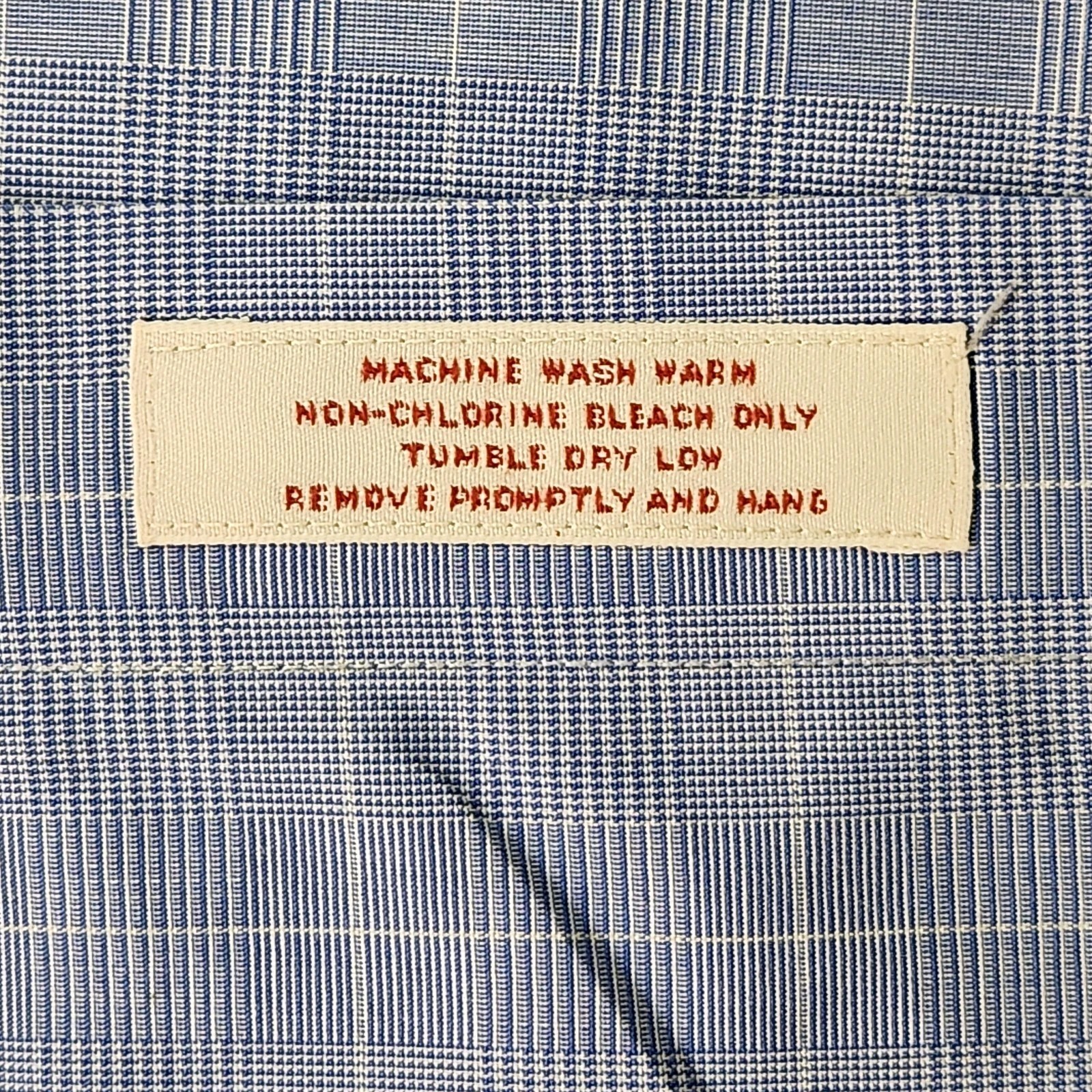 Brooks Brothers Blue Plaid Oxford Dress Shirt Men's 16.5-4/5 Non-Iron Cotton thumbnail 4