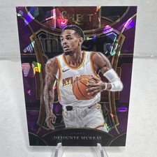 2023-24 Select Dejounte Murray Purple Cracked Ice Prizm Mezzanine /99 Hawks
