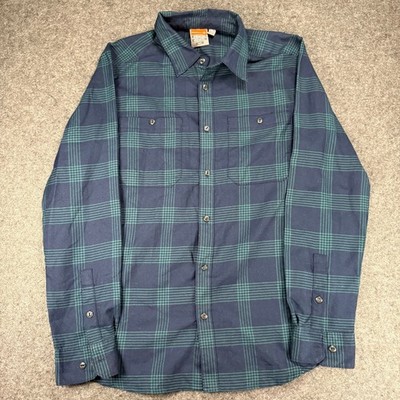 Merrell Mens Plaid Long Sleeve Opti-Wick UPF 50+ Button Up Shirt