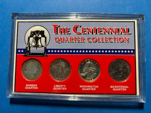 The Centennial Quarter Collection Barber Liberty Washington Bicentennial Encased
