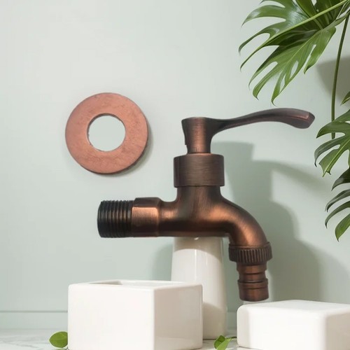 Elegante antike Bronze Wandmontage Waschmaschine Wasserhahn Vintage Gartendeko - Bild 3 von 41
