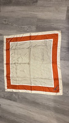 ROLEX Pebble Beach Concours Tour Volunteer Silk Scarf Rare Orange   Very Nice