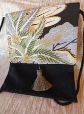 Vintage Shoulder Bag Formal Kimono Japanese Silk