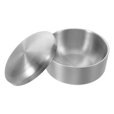 Stainless Steel Shaving Soap Bowl: Shave Bowl with Lid Travel Shaving Cream