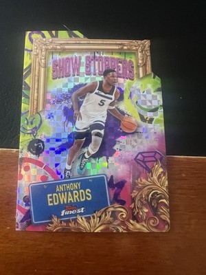 Anthony Edwards /125 2025 Topps Finest Show Stoppers X-Fractor #S-11 NBA