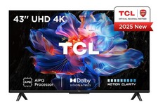 TCL 43" Smart TV, 43V6CUK, 4K UHD, HDR, Google TV & works with Alexa