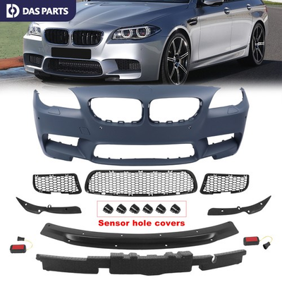 #ad #ad M5 Style Front Bumper Cover Grille Conversion Kit For 2011 2016 BMW5 Series F10 $389.97