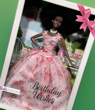 Birthday Wishes Barbie African-American doll Mattel FXC77 🌸 NRFB 🌸 New 🌸