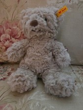 Steiff Honey Teddy Bear Plush Stuffed Animal Beige Swirl Fur Soft 