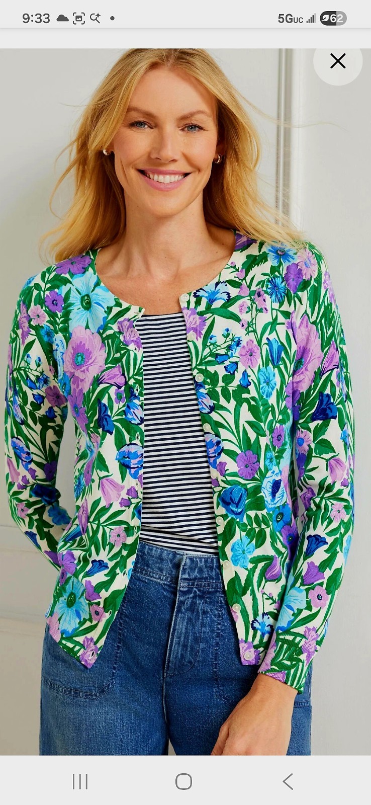 Talbot Button Down Charming Cardigan/ Glorious Ga… - image 1