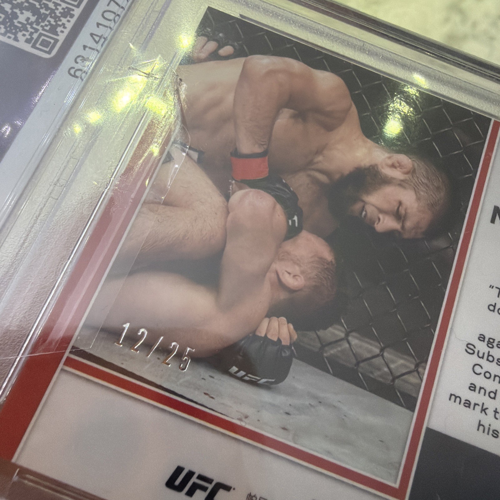 2021 UFC Panini MOJO Prizm #'d /25 Khabib Nurmagomedov PSA 9  view 3
