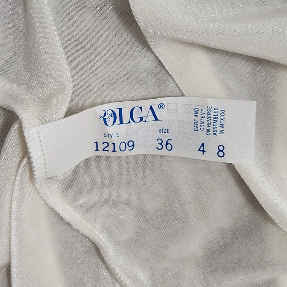 Vestido sin Mangas Olga Marfil De Colección Talla 36 Lencería Hasta la Rodilla Correas Extraíbles Foto 4 de 4