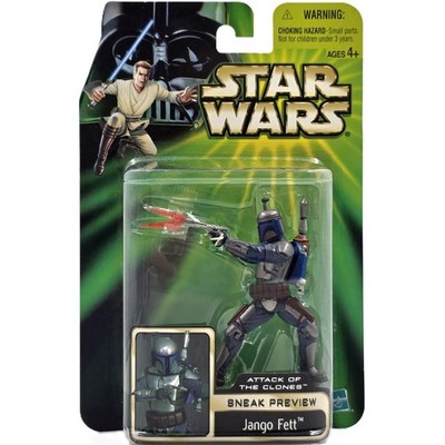 JANGO FETT BOUNTY HUNTER STAR WARS ATTACK OF THE CLONES SNEAK PREVIEW HASBRO