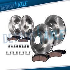 Front Rear Disc Rotors Ceramic Brake Pads For 2012-2017 Hyundai Accent Kia Rio