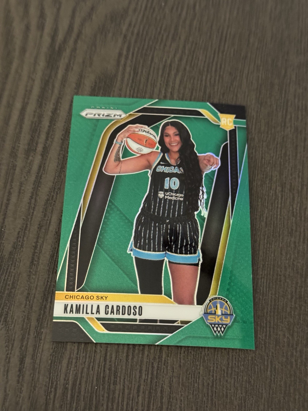 2024 Panini Prizm WNBA Green Prizm 149 KAMILLA CARDOSO Basketball Card Rookie RC
