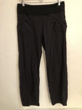 Prana Elastic Leg Elastic Waist Pull On Stretch Pants Woman  s Size Large Gray