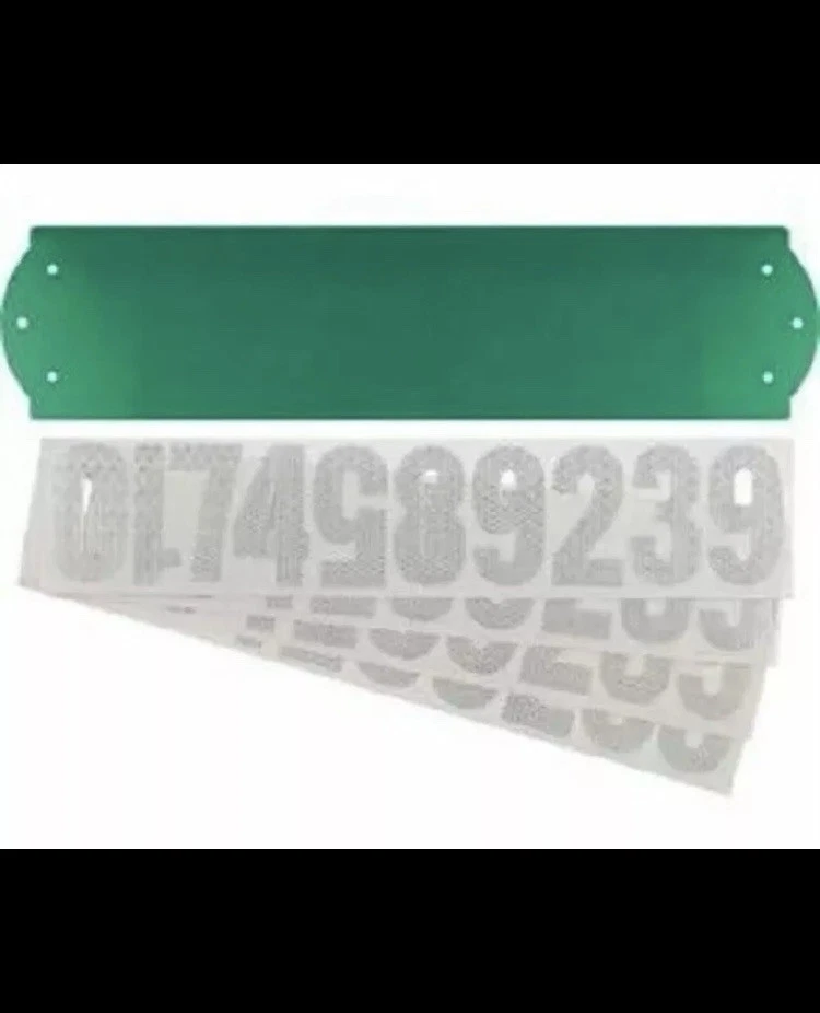Kit de direcciones de seguridad 911 18" x 4,5" verde señal reflectante alta visibilidad NUEVO Foto 3 de 4