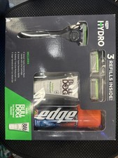 Schick Hydro Sensitive 5 Blade Razor Gift Set 3 Cartridge Refill Edge gel 7oz