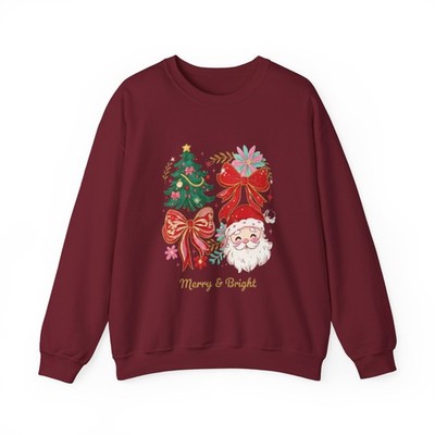 Merry & Bright Sweatshirt, Holiday Crewneck, Christmas Apparel, Festive [...]