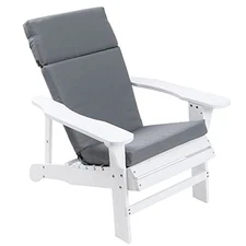 Adirondack Chair High Density Foam Cushions,High Back Outdoor Rocking Grey