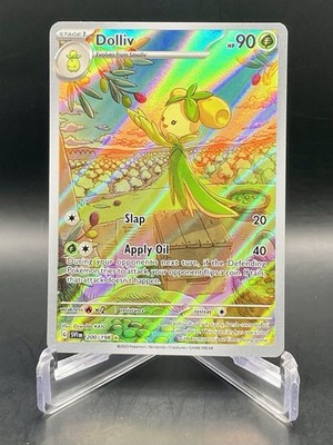 200k pokemon card Dolliv 200/198 Scarlet & Violet Base Set Illustration Rare Holo Pokemon Card  NM