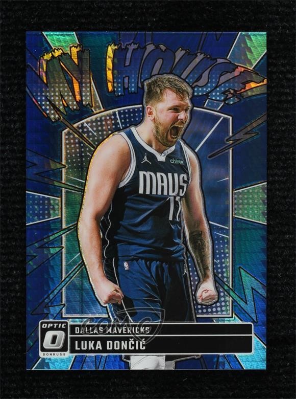 2024-25 Panini Donruss Optic My House Blue Hyper Prizm 107/175 Luka Doncic #14