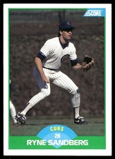 Ryne Sandberg 1989 Score #35 Chicago Cubs MLB READ FREE SHIPPING AutographDen