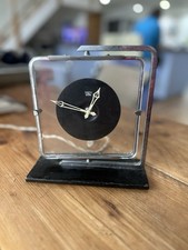 Art Deco chrome swivel clock