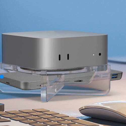 Clear Acrylic Desktop Holder for Mac Mini M4/M4Pro with Optimal Airflow - Picture 17 of 17