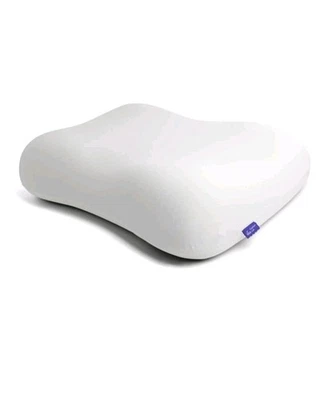 Cushion Lab Deep Sleep Pillow, Ergonomic Contour Design for Side/Back, Calm Grey