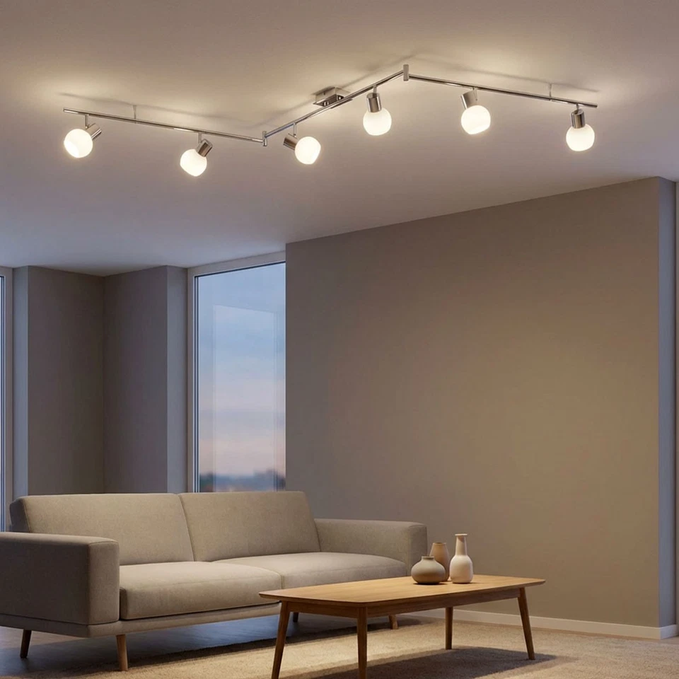 LED Deckenlampe Deckenstrahler Spotleiste Leuchte 6 flammig Arme verstellbar NEU - Bild 3 von 4