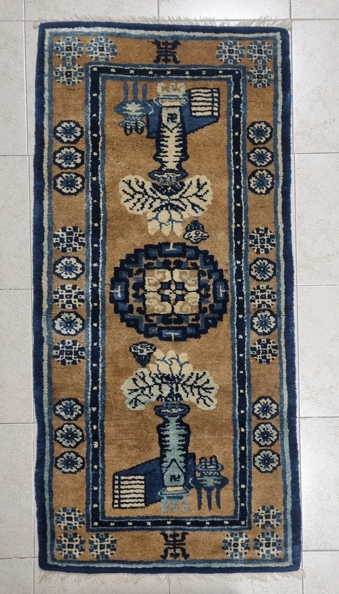 Tappeto orientale Qom 126 x 183 cm annodato a mano in Cina