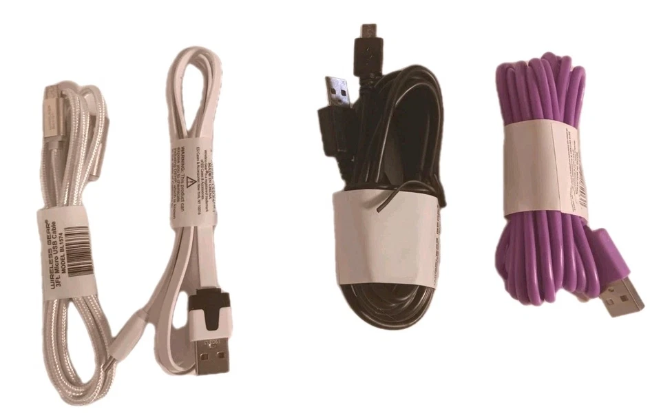 Android Micro USB 6A Fast Charge Sync Cable 2 10ft 2 3ft Tangle Free 4 Brand New - Image 2 of 2