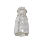 Vintage Hazle Milk And Ice Cream Co Half Pint Clear Glass Milk Bottle Jar 5.5"