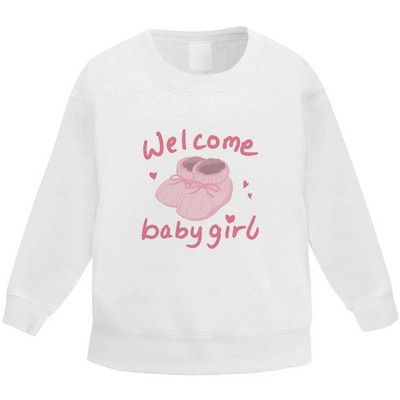 'Welccome Baby Girl' Kid's Sweatshirt / Sweater / Jumper (KW056977)