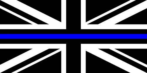 Thin Blue Line UK British English Police Flag Self Adhesive Vinyl Sticker
