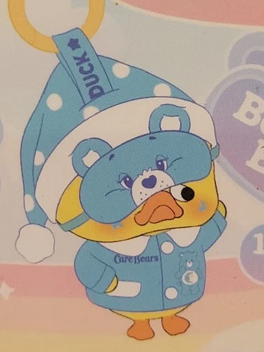 Care Bears Pocket Upsetduck Art Toy Vinyl Figure Bedtime Bear Collaboration Mini