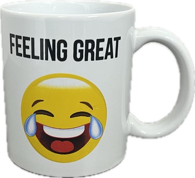 FEELING GREAT #YOLO EMOJI COFFEE MUG - HOLDS 11.5 Oz - AUTHENTIC FROM MSRF, INC