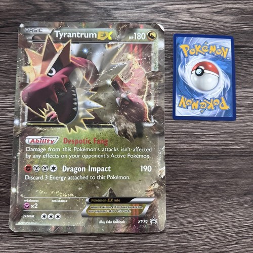 Pokemon Tyrantrum EX XY70 JUMBO Oversized Card Black Star Promo Card * DAMAGED