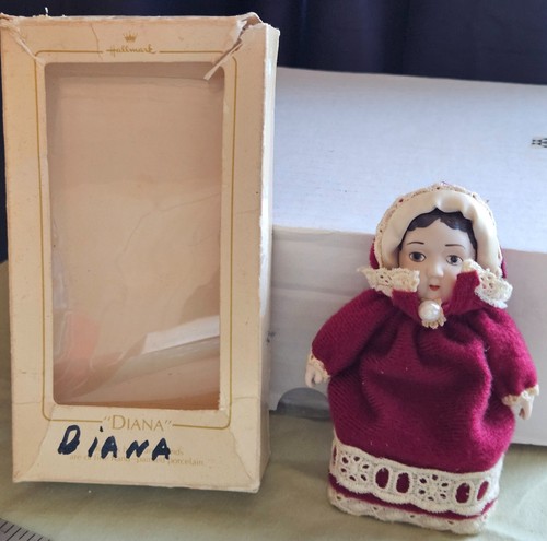 Hallmark Hand Painted Porcelain Doll Diana Keepsake Ornament 1983