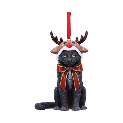 Rentier Katze hängende Ornament festliche Katzendekoration 9 cm
