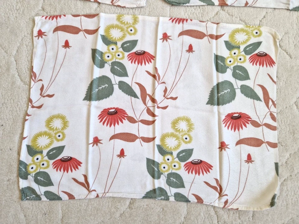 3 Tücher Staubtücher Putztucher Patchwork Stoffe Basteln - Vintage - 60 er J.