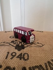 Thomas  Friends Bertie The Bus Wooden Railway 2003 Burgundy Vintage Retired HTF