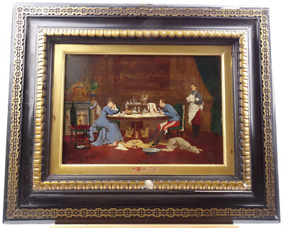 the morning read Louis A. G. Loustaunau Kopie von E. Crosnier Oel auf Holz