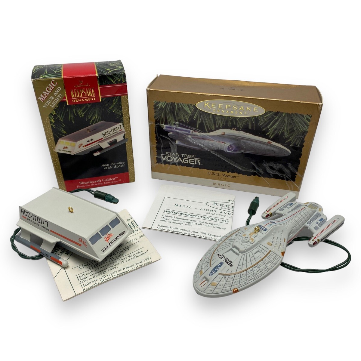90s - Hallmark - Star Trek - Ornaments - Shuttle Craft Galileo +