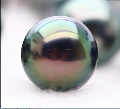 HUGE 12-13MM NATURAL TAHITIAN GENUINE PEACOCK GREEN LOOSE PEARL UNDRILLED 