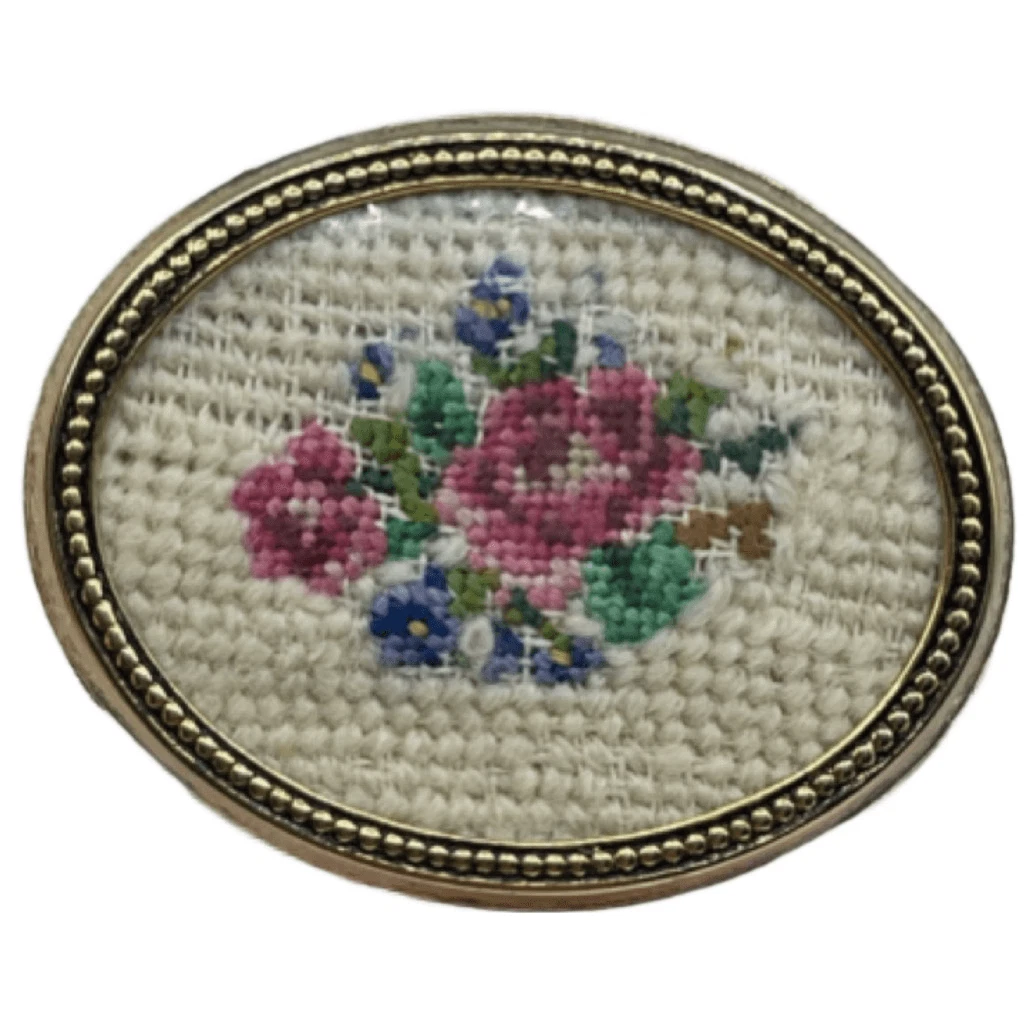 Cross stitch best sale brooch