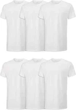 Fruit of the Loom Men's Eversoft Crew T-Shirt Soft Cotton Stay-Tucked Pack of 6