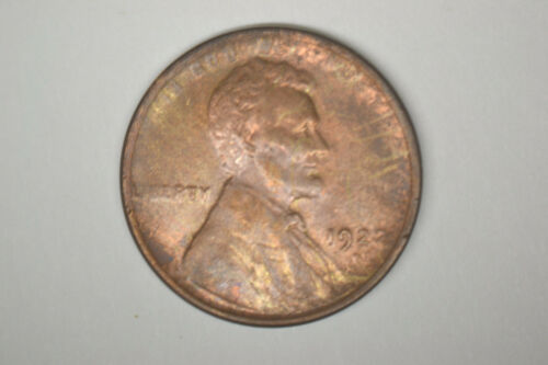 1922 Weak D Lincoln Cent- Nice BU.  Pretty Colors.  Rare date. - Picture 1 of 4