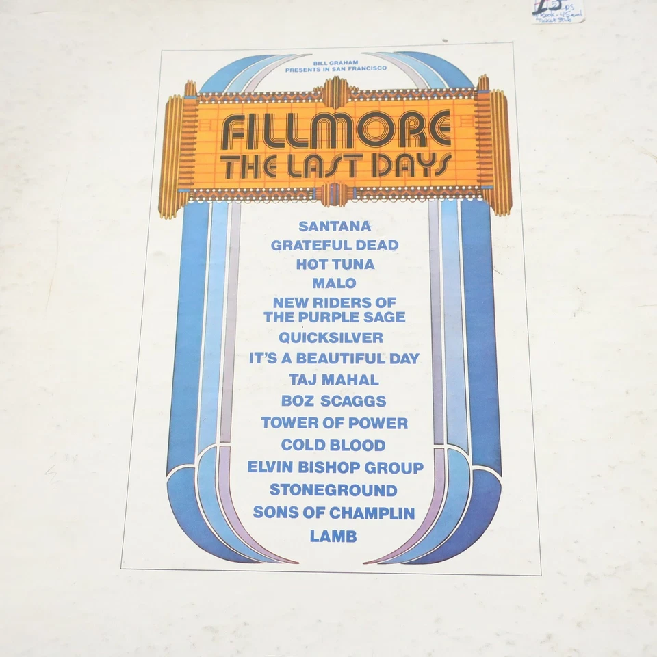 Fillmore The Last Days Vinyl LP Z3X 31390 1972 3 Records Booklets Ticket Rock - Image 3 of 4